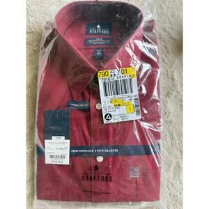 Stafford Performance Super Shirt Size 16 1/2 34-35 NWT